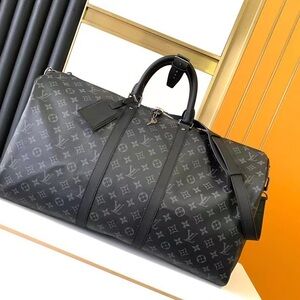 🎄🎄Louis Vuitto Monogram Eclipse KEEPALL BANDOULIèRE 50